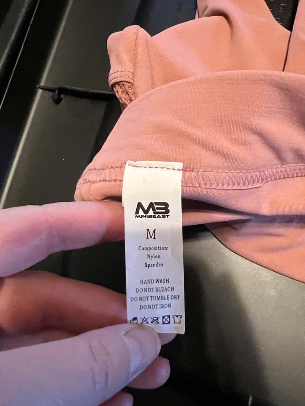 MiniBeast - Women's Dusty Pink Sports Bra - Racerback Support - Picture 3 of 5